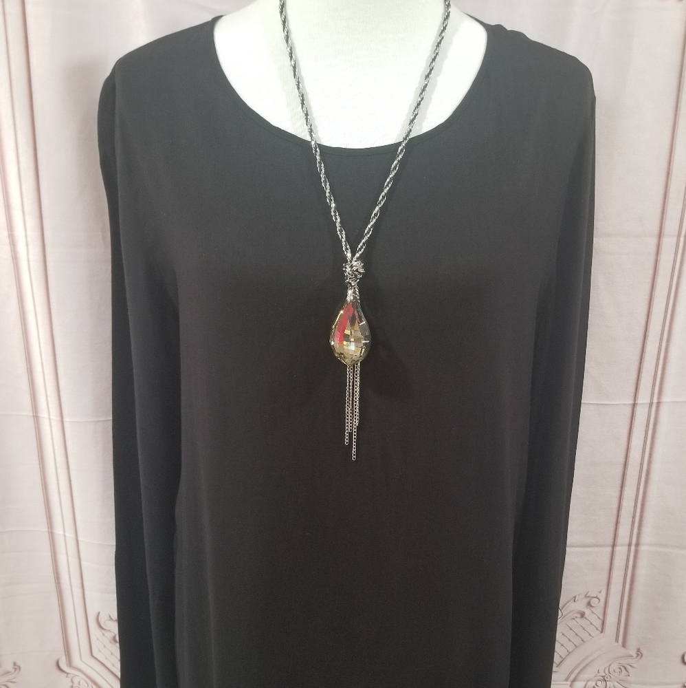 NWT Womens Treasure & Bond Black Rayon Blouse, S